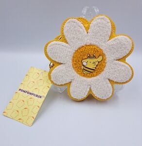 Sanrio Hello Kitty Pompompurin Honey Bee Flower Wallet Card Holder With Keyring